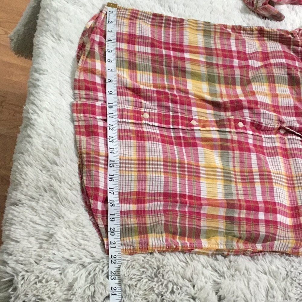 American Eagle Outfitters Madras Vintage fit Woman’s size Large plaid - Picture 14 of 14